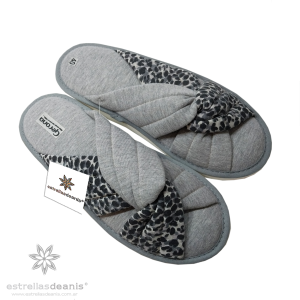 PANTUFLA MUJER TALLE 39/40 ESTAMPADO