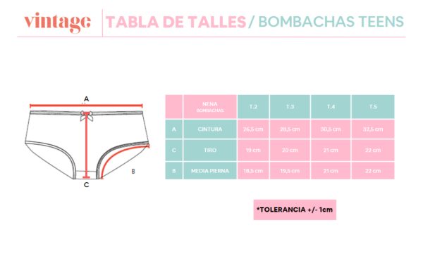 BOMBACHAS TEENS PACK X3 TALLE 2 ESTAMPADO - Image 2