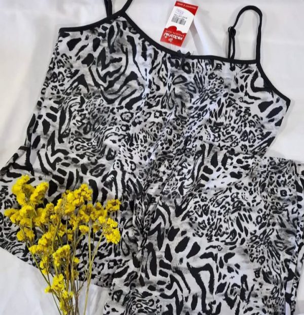 PIJAMA MUJER TALLE S ESTAMPADO NEGRO - Image 2